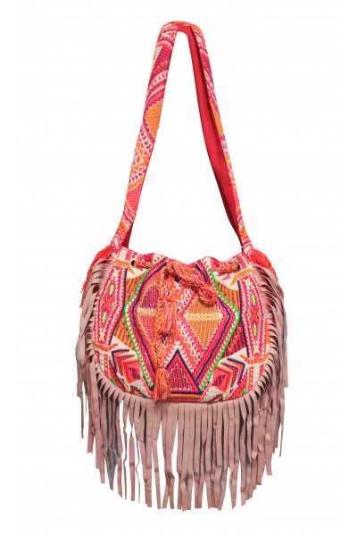 Embellished Fringed Bag